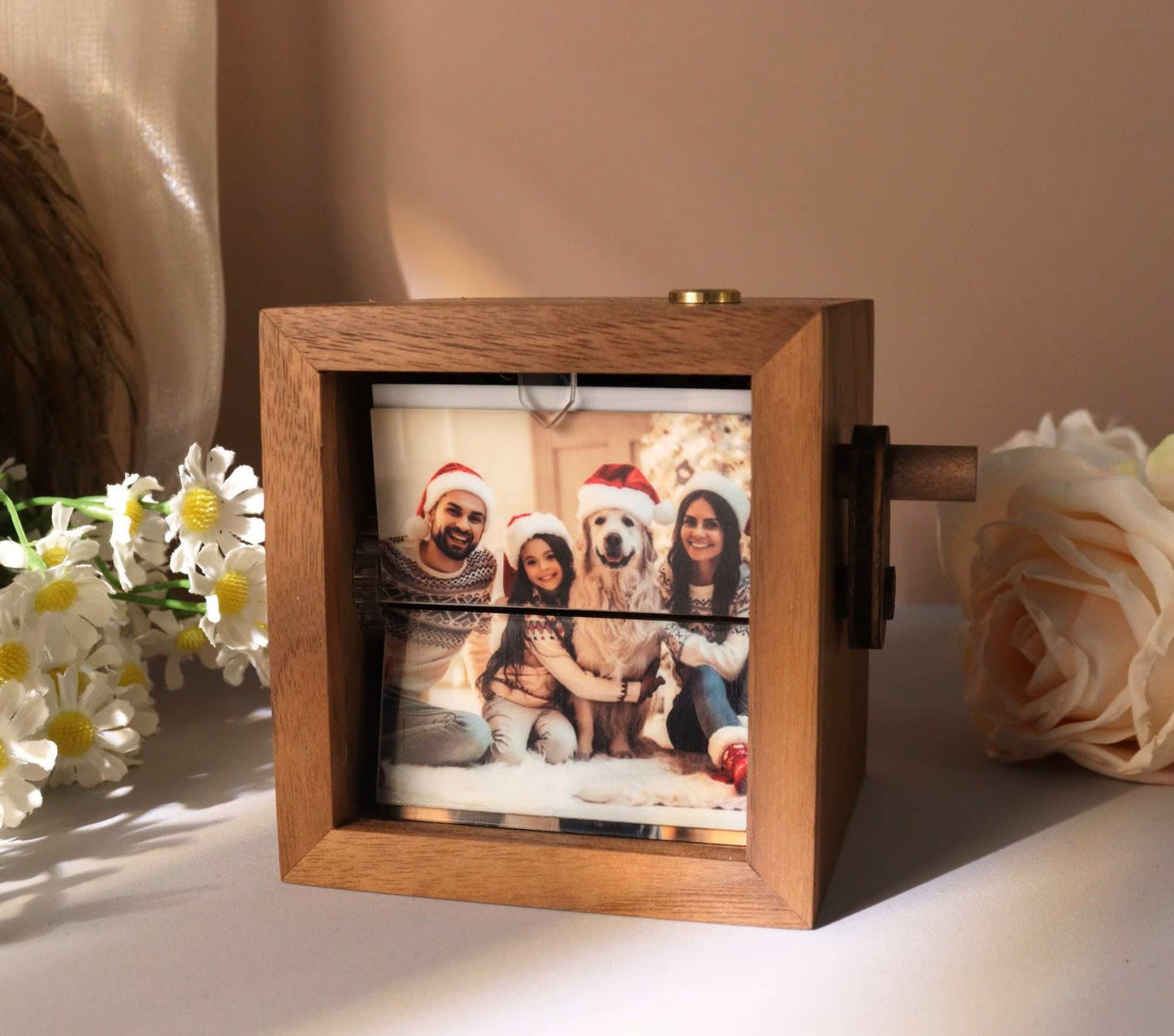 Máquina giratoria de flipbook de fotos personalizada