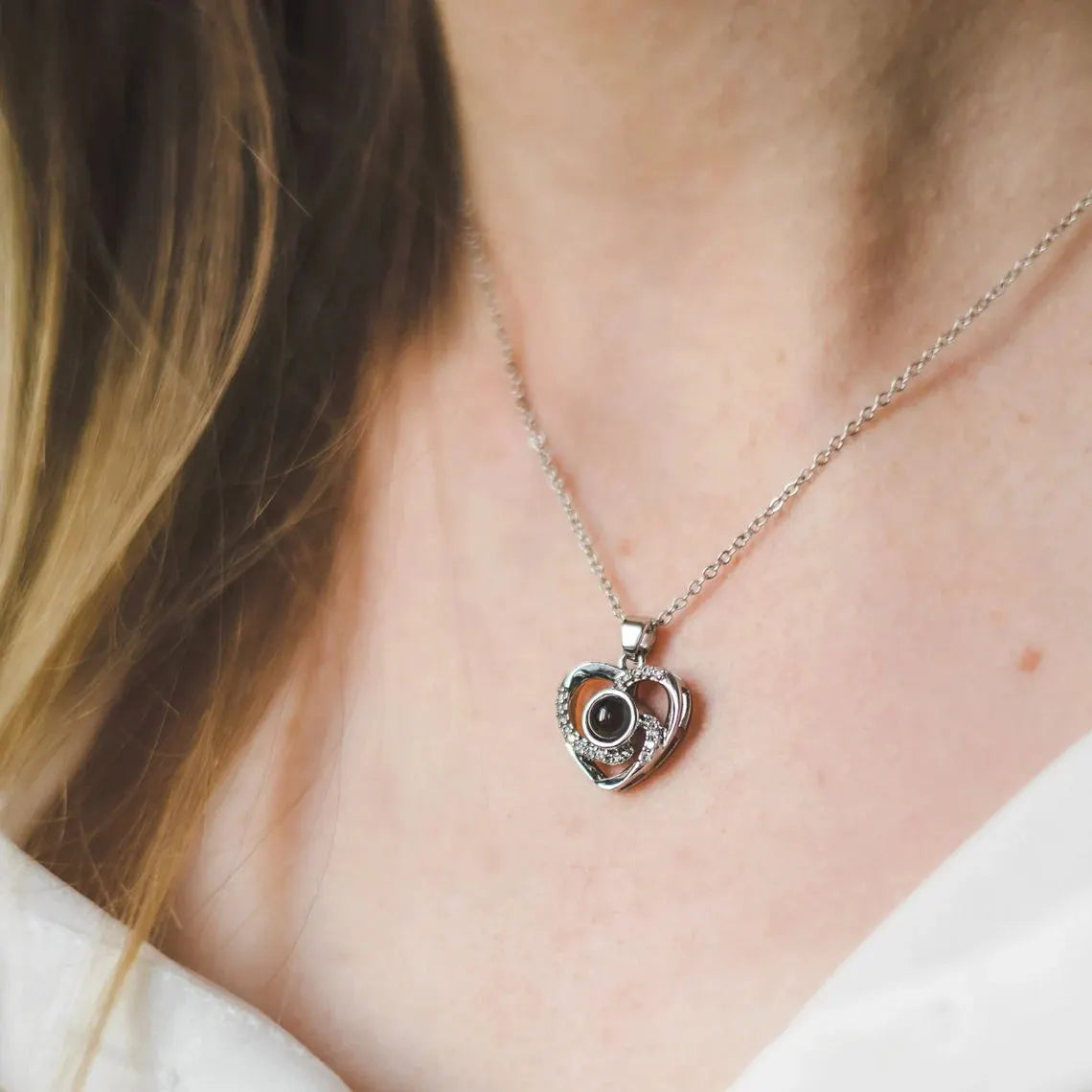 Custom Photo Heart Necklace