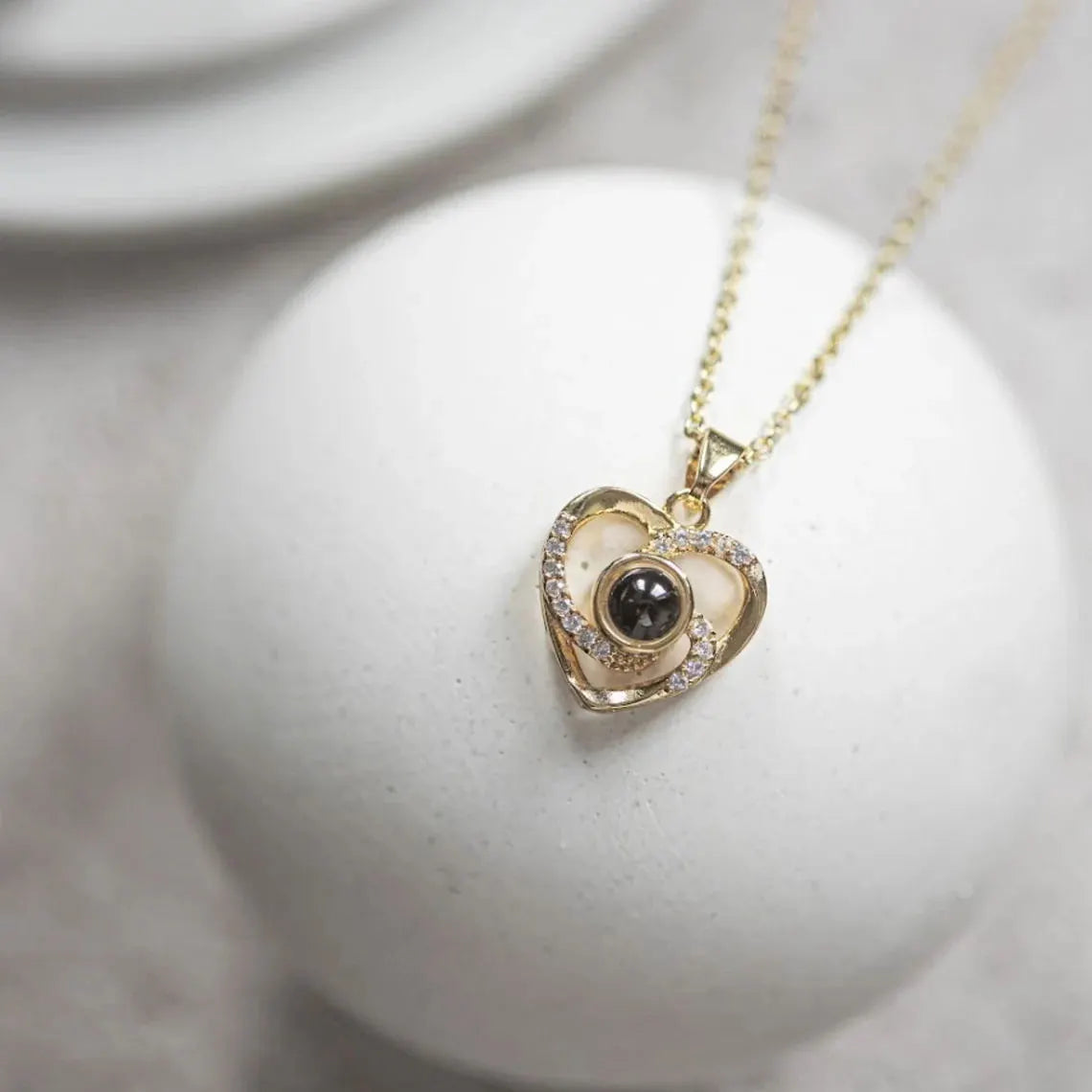 Custom Photo Heart Necklace
