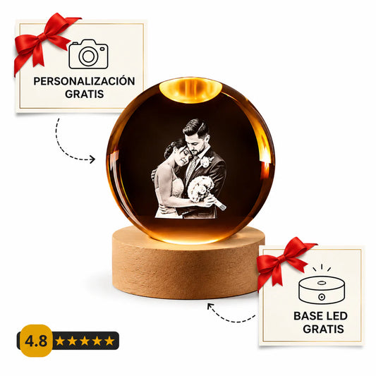 Esfera de cristal personalizable