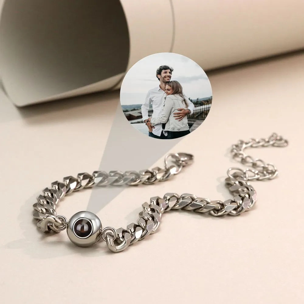 Bracelet with personalized projection photo 