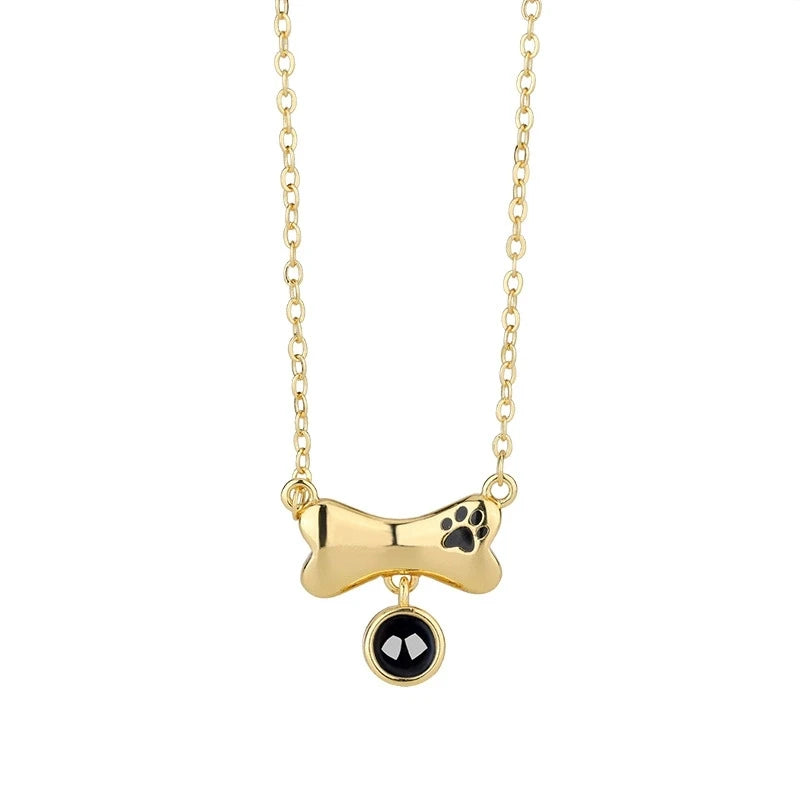 Collar personalizado huellita de amor con proyección de foto