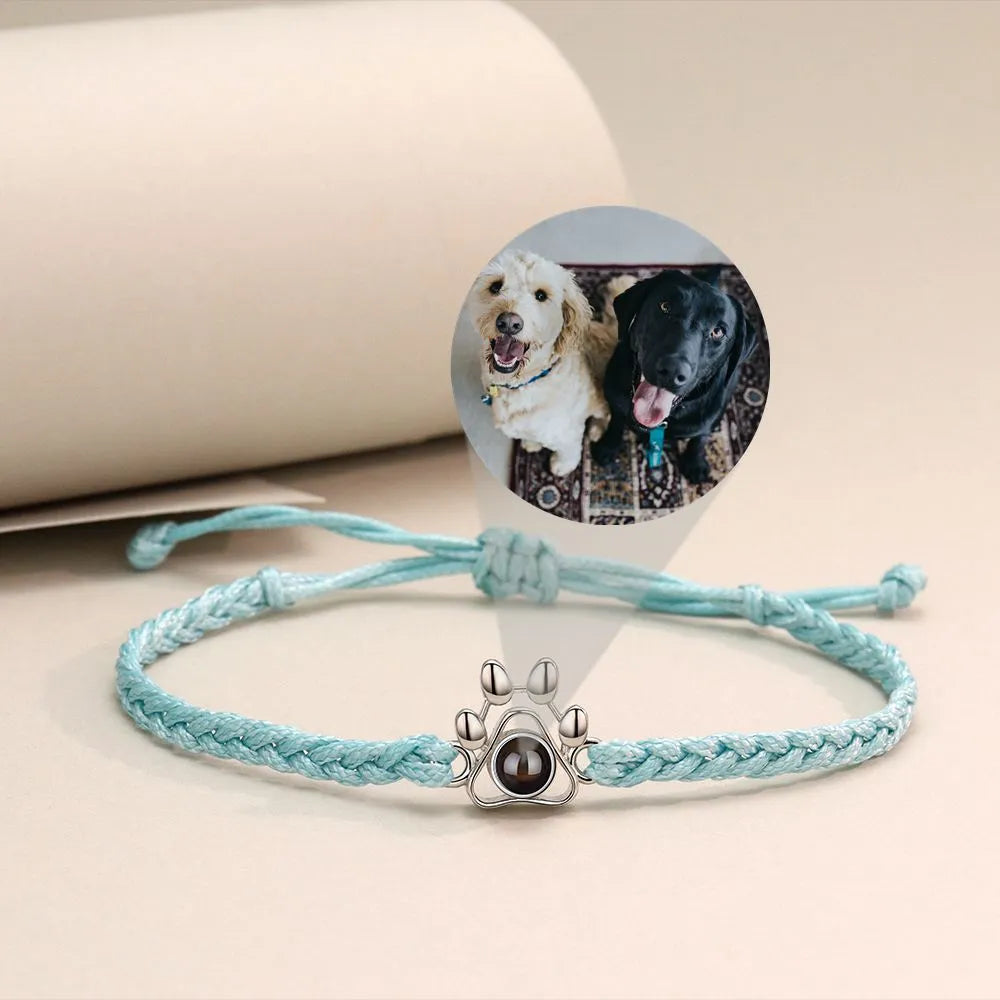 Pulsera de mascota con foto personalizada de proyección