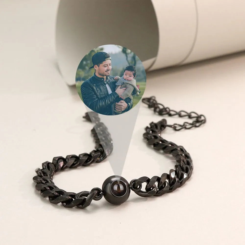 Bracelet with personalized projection photo 