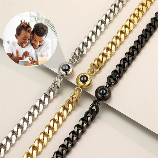 Bracelet with personalized projection photo 