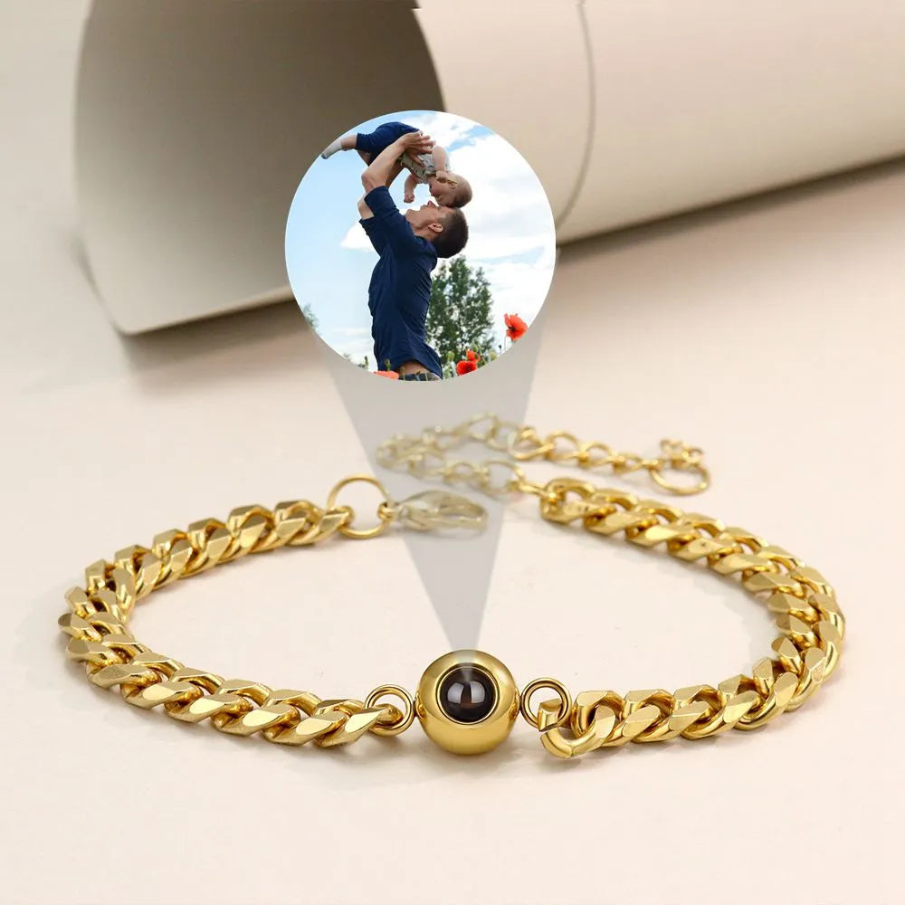 Bracelet with personalized projection photo 