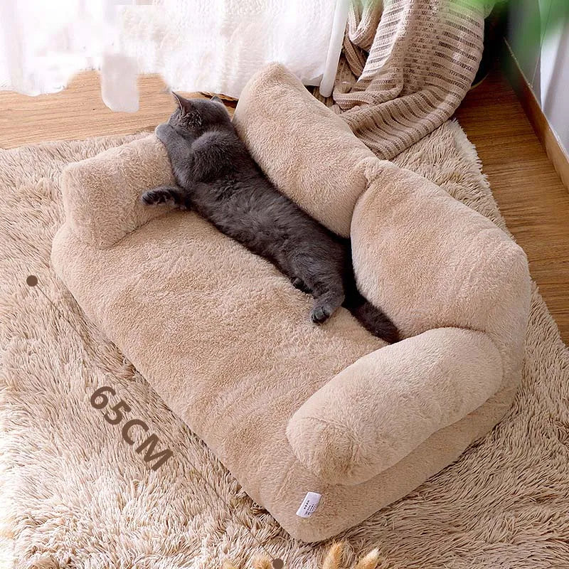 Cama de lujo supersuave y cálida para gatos y perros pequeños, sofá desmontable, lavable, antideslizante, suministros para mascotas